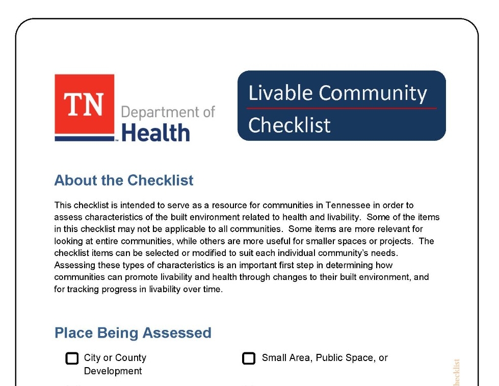 Tennessee Livable Community Checklist