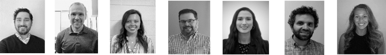 Headshot photos of the seven regional Healthy Development Coordinators