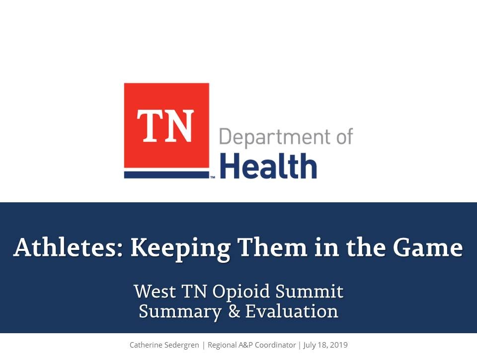 Athletes: Keeping Them In The Game Opioid Summit 