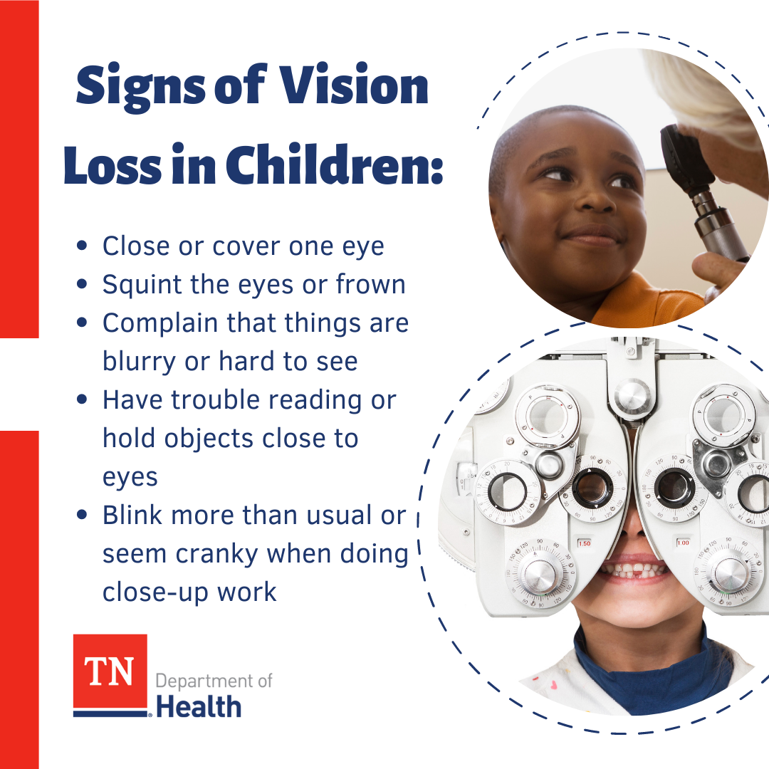 What are some signs of vision loss?