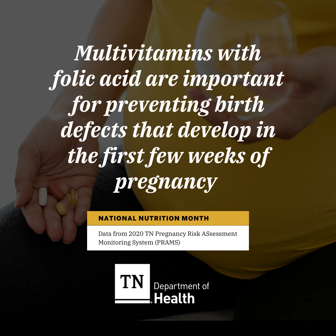 Multivitamins with folic acid are important for preventing birth defects. (Instagram Post)