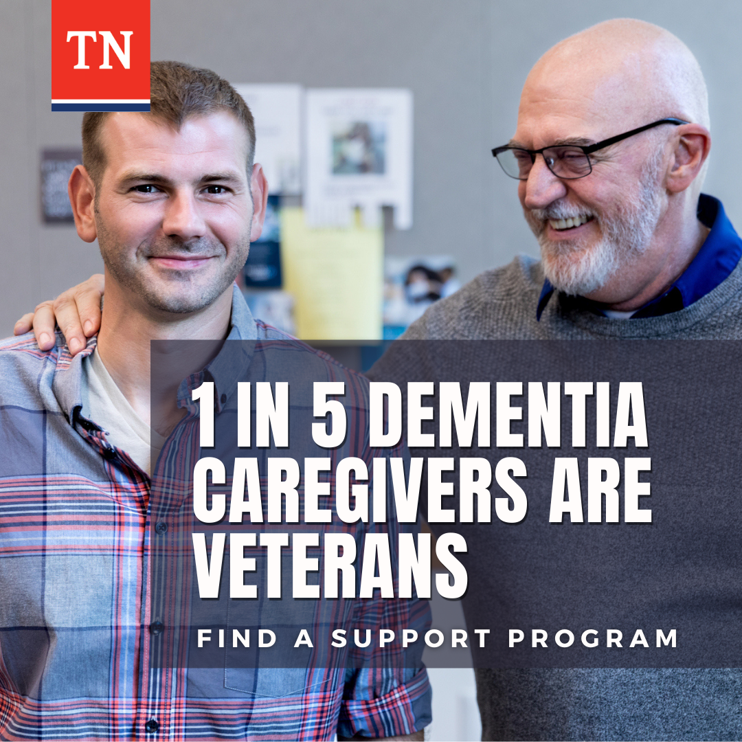 1 in 5 Dementia Caregivers are veterans (Instagram Post)