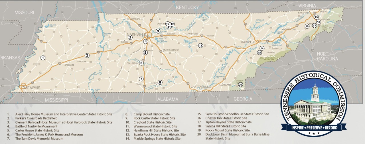 State Historic Sites Map