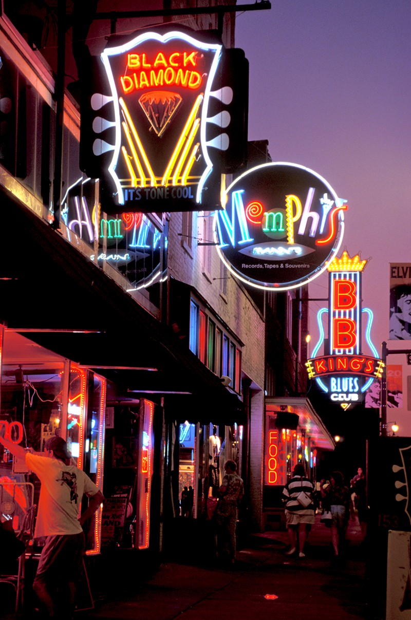 Beale Street at night, Memphis