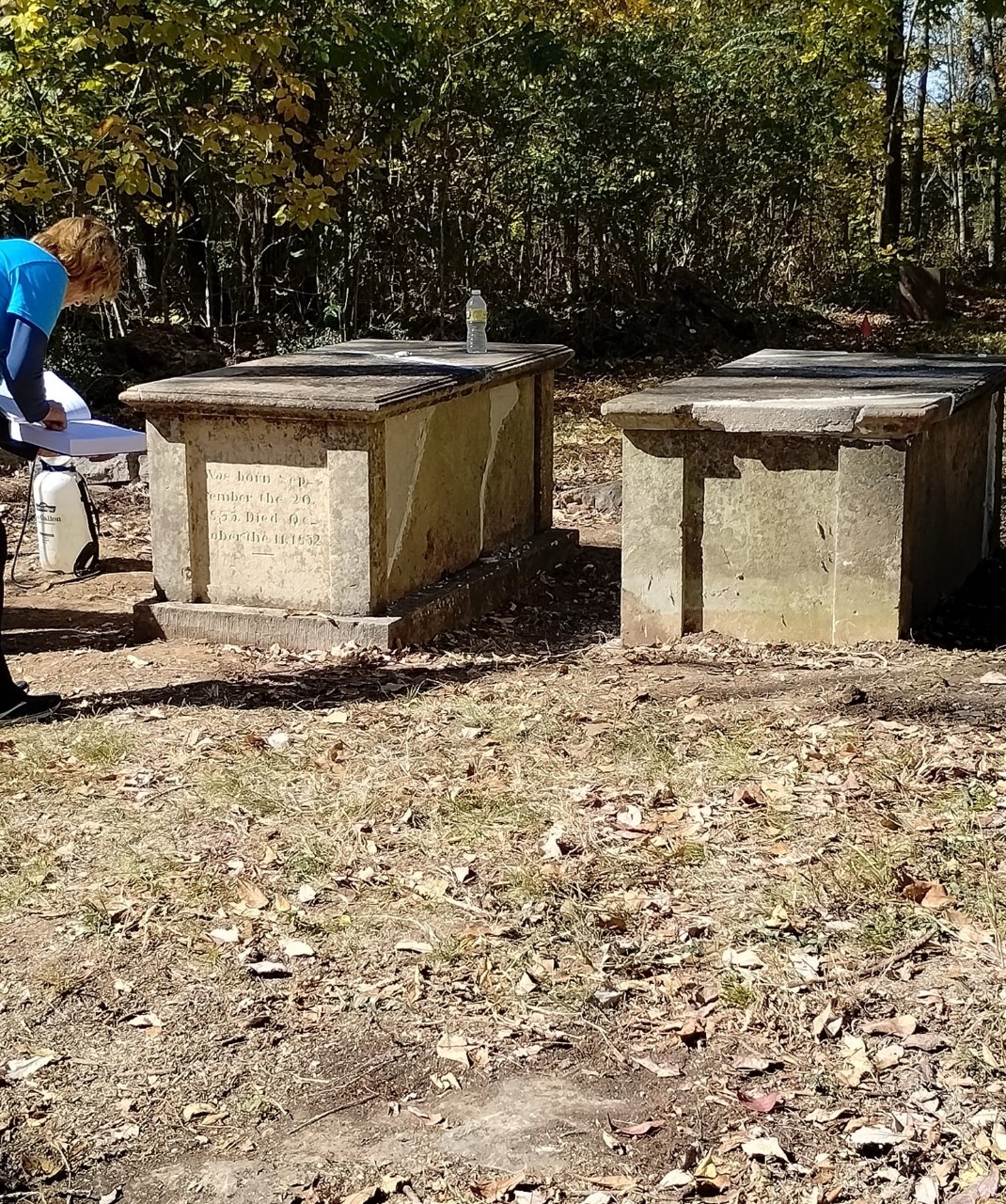 Box tombs after repair