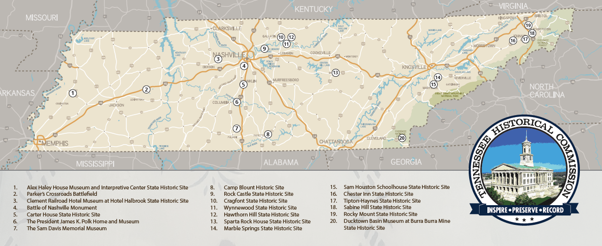 State Historic Sites Map