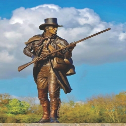 Image of a bronze metal soldier statue, titled the "Tennessee Volunteer" View Camp Blount Historic Site's Events!