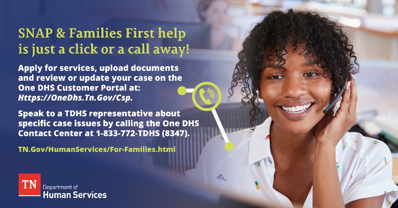 SNAP and Families First help is just a click or call away!