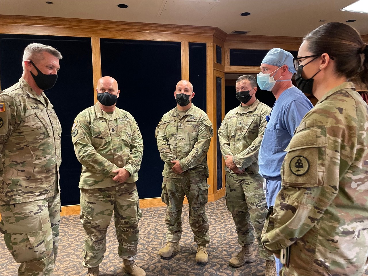 Tennessee’s Adjutant General and representatives from Tennessee’s Department of Health visited Chattanooga’s Erlander Health System where Soldiers and Airmen with the Tennessee National Guard are actively helping medical staff in their fight against the COVID-19 pandemic, Sept. 30. 
