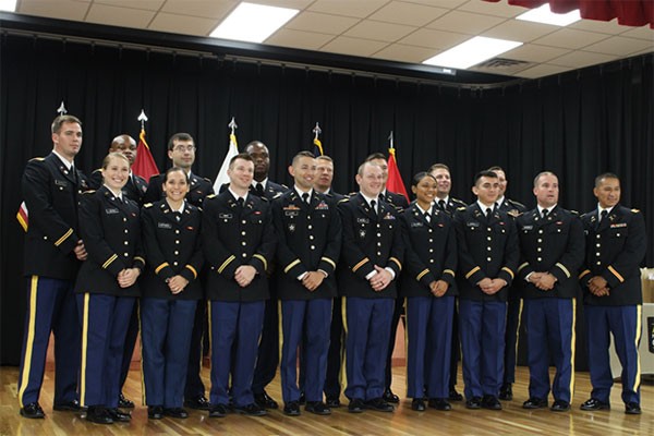 Officer Candidates from Officer Candidate School Class 64 graduated OCS and earned their commissions as second lieutenants in the Tennessee Army National Guard at Smyrna’s Volunteer Training Site on Aug. 22. (Photo by Sgt. James Bolen Jr.)