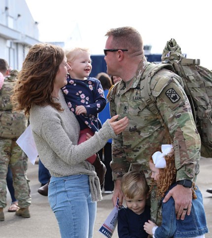 More than 80 Soldiers from the Tennessee National Guard’s 268th Military Police Company returned to Smyrna’s Volunteer Training Center on Nov. 11, after a nearly year-long deployment to Djibouti, Africa. (photo by Lt. Col. Darrin Haas)  
