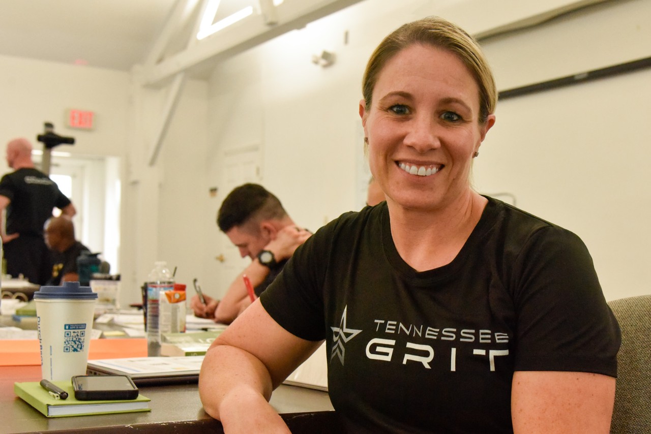 Maj. Lauren Price, 230th Sustainment Brigade, Chattanooga is a mentor for the GRIT program. Maj. Lauren Price, 230th Sustainment Brigade, Chattanooga is a mentor for the GRIT program.