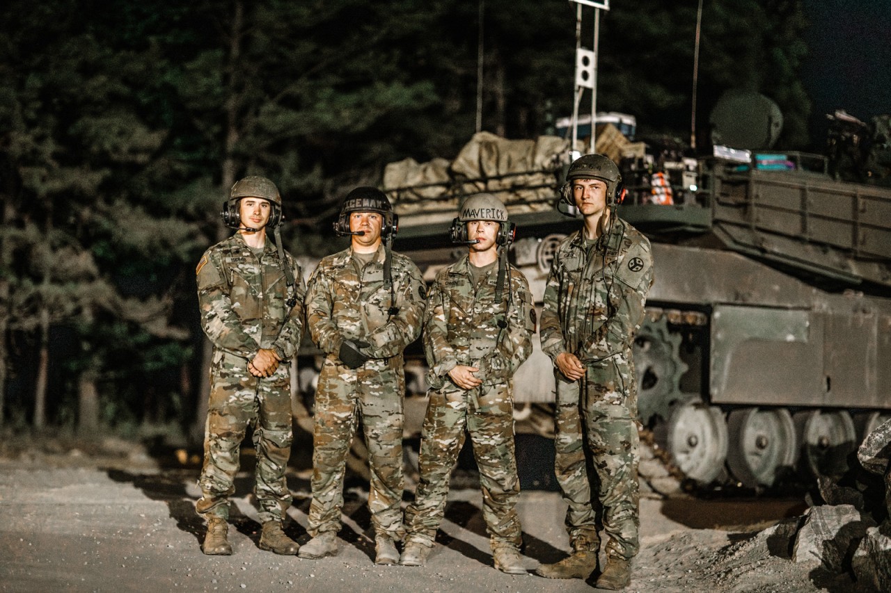 Four Soldiers from Ashland City’s Troop B, 1st Squadron, 278th Armored Cavalry Regiment, won first place during the prestigious 2024 Sullivan Cup competition at Fort Moore, Georgia, from April 29 to May 3. Staff Sgt. David Riddick, Sgt. Joshua Owen, Spc. Noah Eddings, and Spc. Seth Carter pose in front of their M1 Abrams while competing against 10 other teams from active-duty Army units and four different allied nations, in a head-to-head competition to test a crew's maneuver, sustainment, and gunnery skills to earn the honor of being the best tank crew. (photo by Staff Sgt. Arturo Guzman) Four Soldiers from Ashland City’s Troop B, 1st Squadron, 278th Armored Cavalry Regiment, won first place during the prestigious 2024 Sullivan Cup competition at Fort Moore, Georgia, from April 29 to May 3. Staff Sgt. David Riddick, Sgt. Joshua Owen, Spc. Noah Eddings, and Spc. Seth Carter pose in front of their M1 Abrams while competing against 10 other teams from active-duty Army units and four different allied nations, in a head-to-head competition to test a crew's maneuver, sustainment, and gunnery skills to earn the honor of being the best tank crew. (photo by Staff Sgt. Arturo Guzman)
