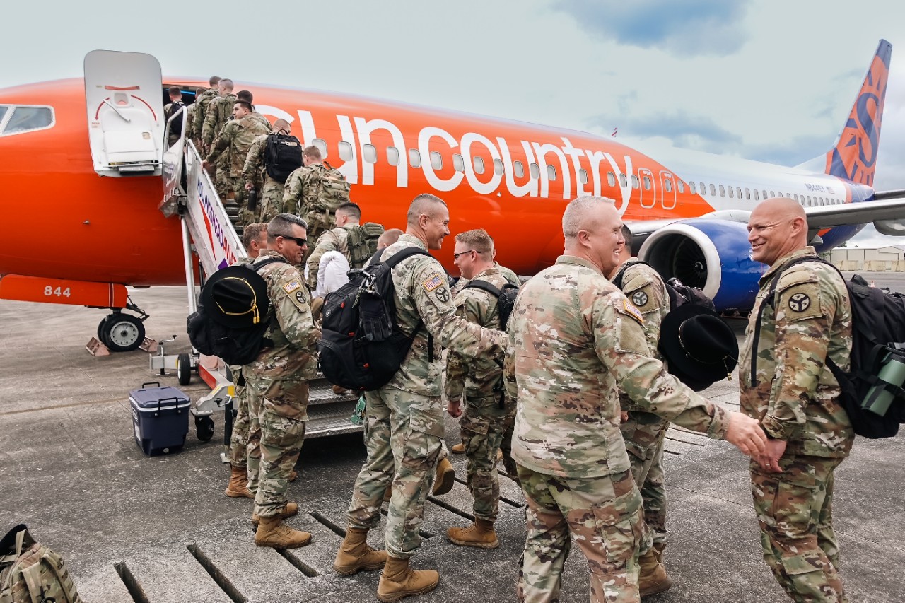 More than 160 Soldiers with the 278th Armored Calvary Regiment depart from Knoxville for Fort Bliss, Texas, May 4, and are now serving in Germany as part of Joint Multinational Training Group-Ukraine. (submitted photo)