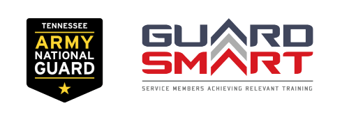 Tennessee Army National Guard logo and GuardSMART Service Members Achieving Relevant Training logo