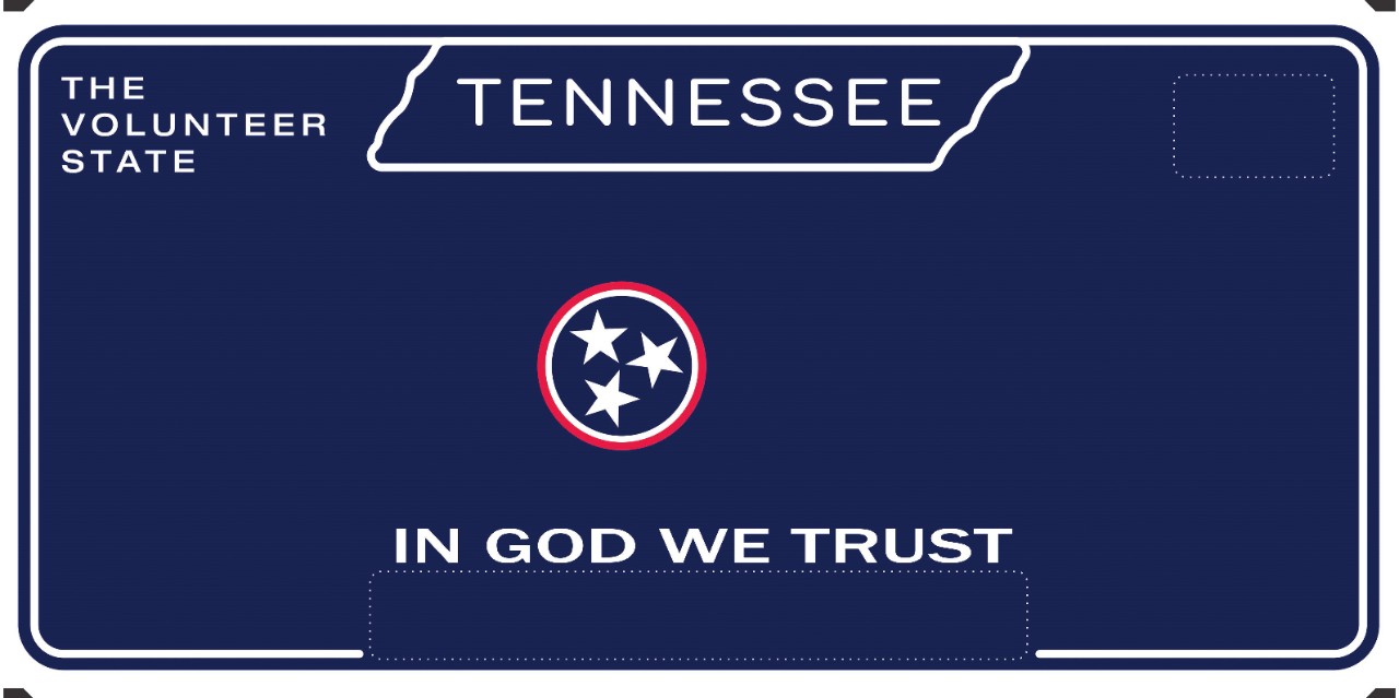 Automobile Plate - In God We Trust