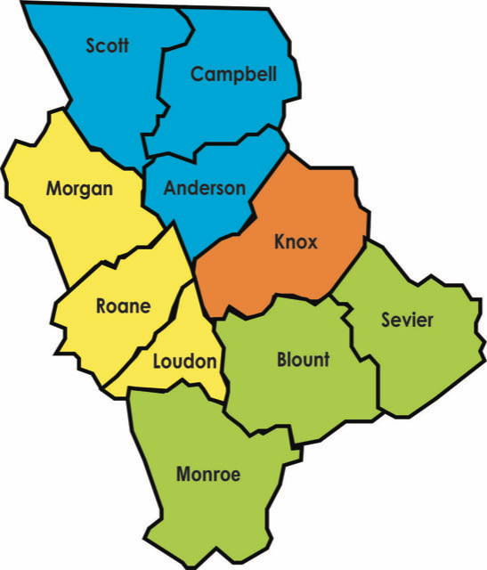 Map of District One Counties