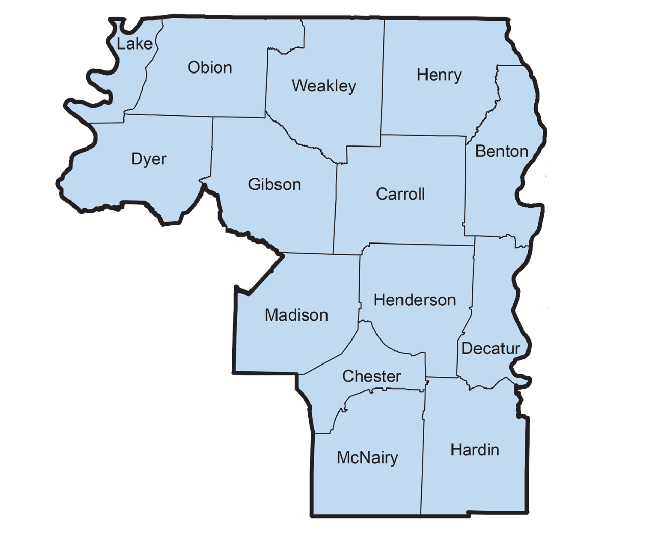 Map of District Eight Counties Map of District Eight Counties