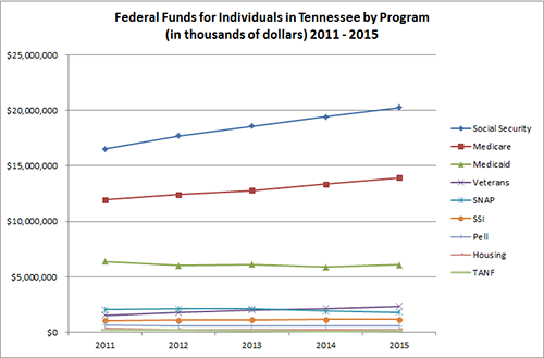 Federal Funds for Individuals in Tennessee by Program