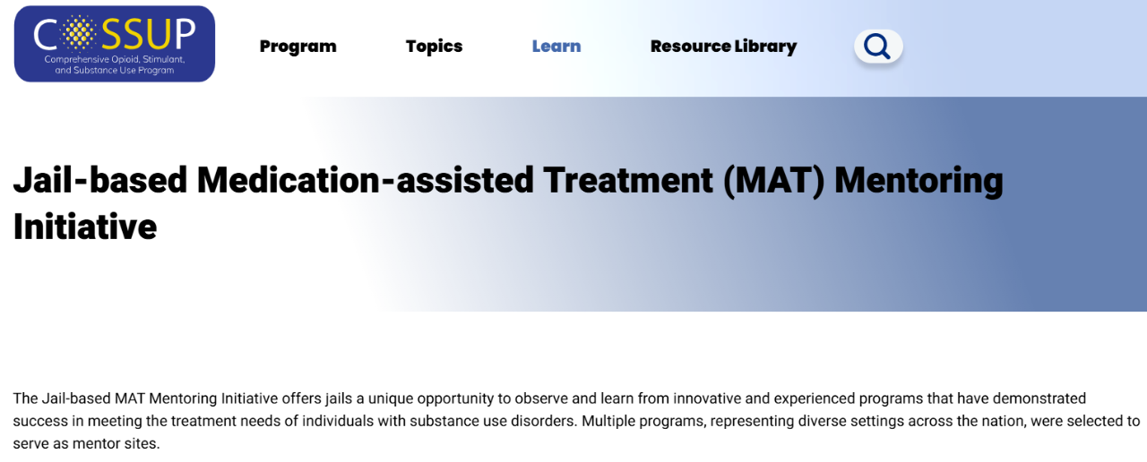 Link to Comprehensive Opioid Stimulant and Substance Use Program website
