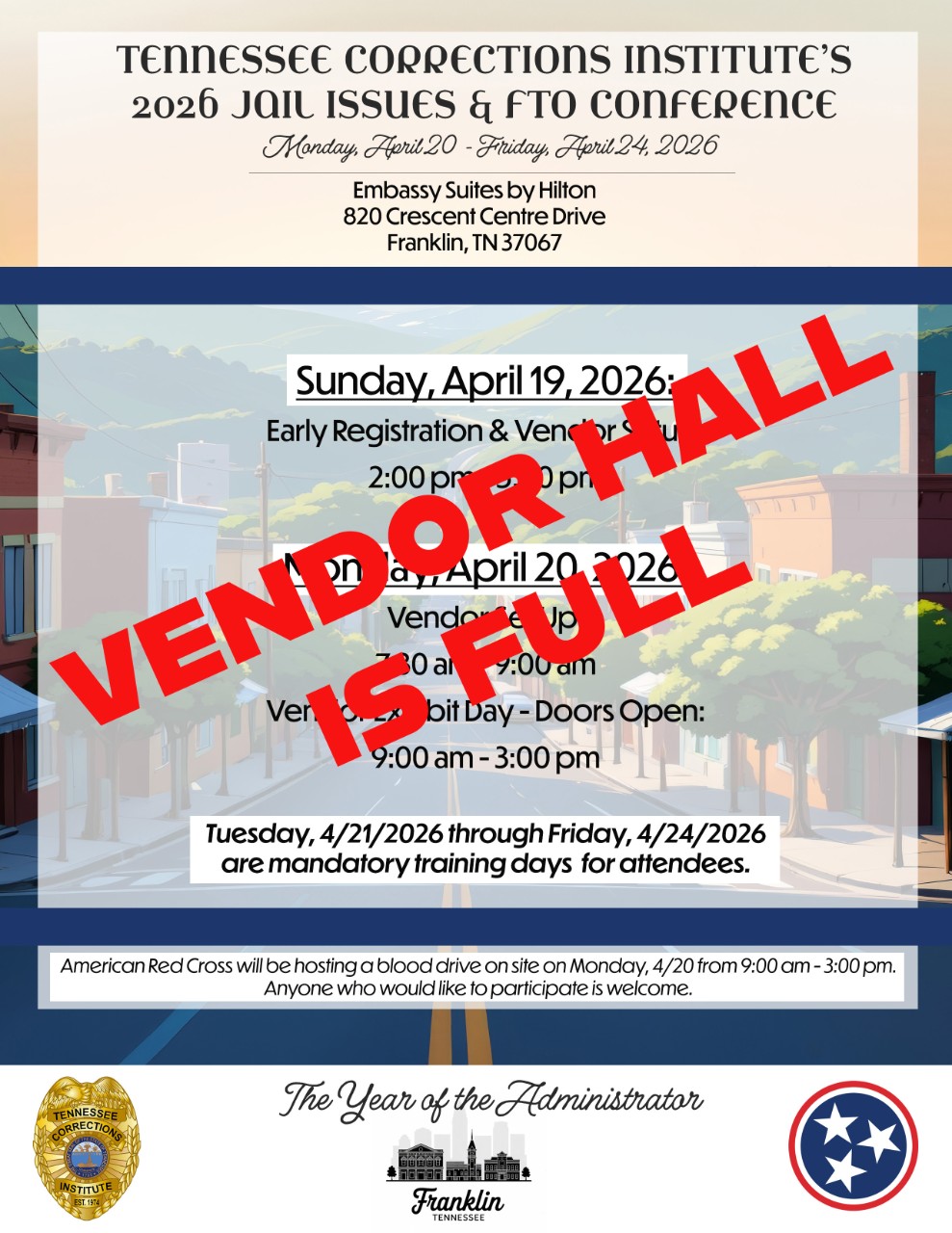Register as a vendor for the 2026 TCI Jail Issues & FTO Conference