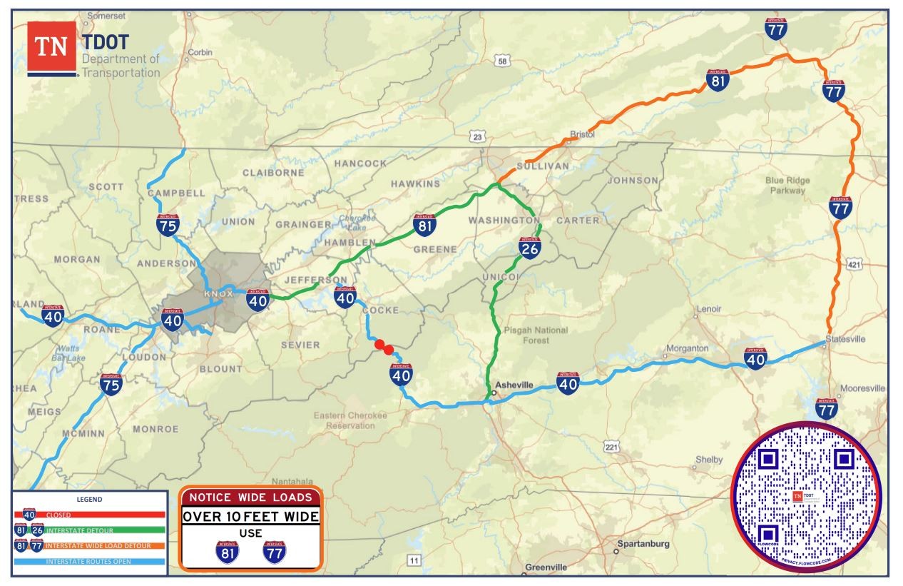 Interstate Detour Map