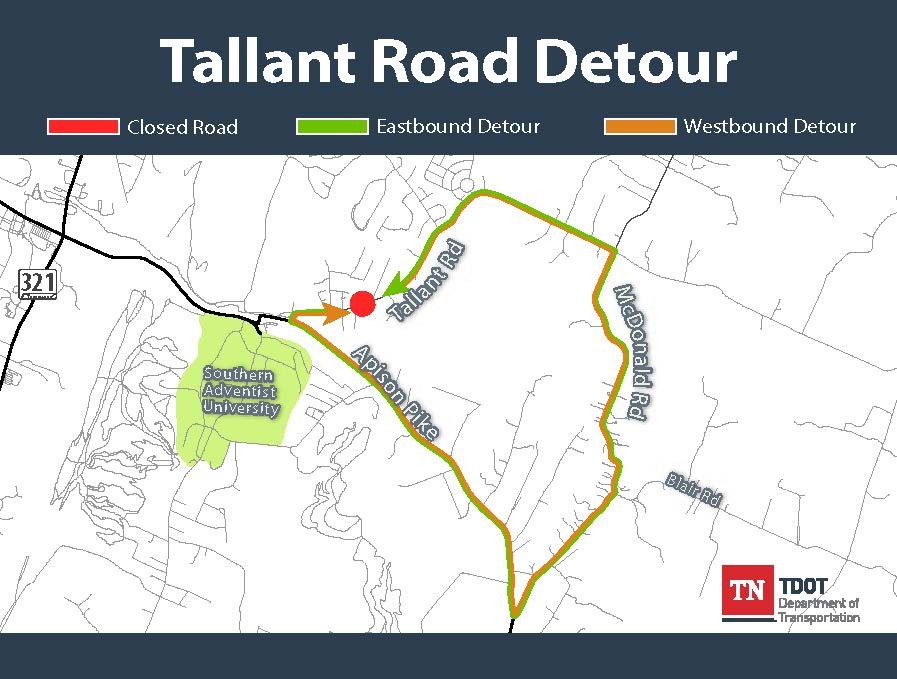 Tallant Road Detour