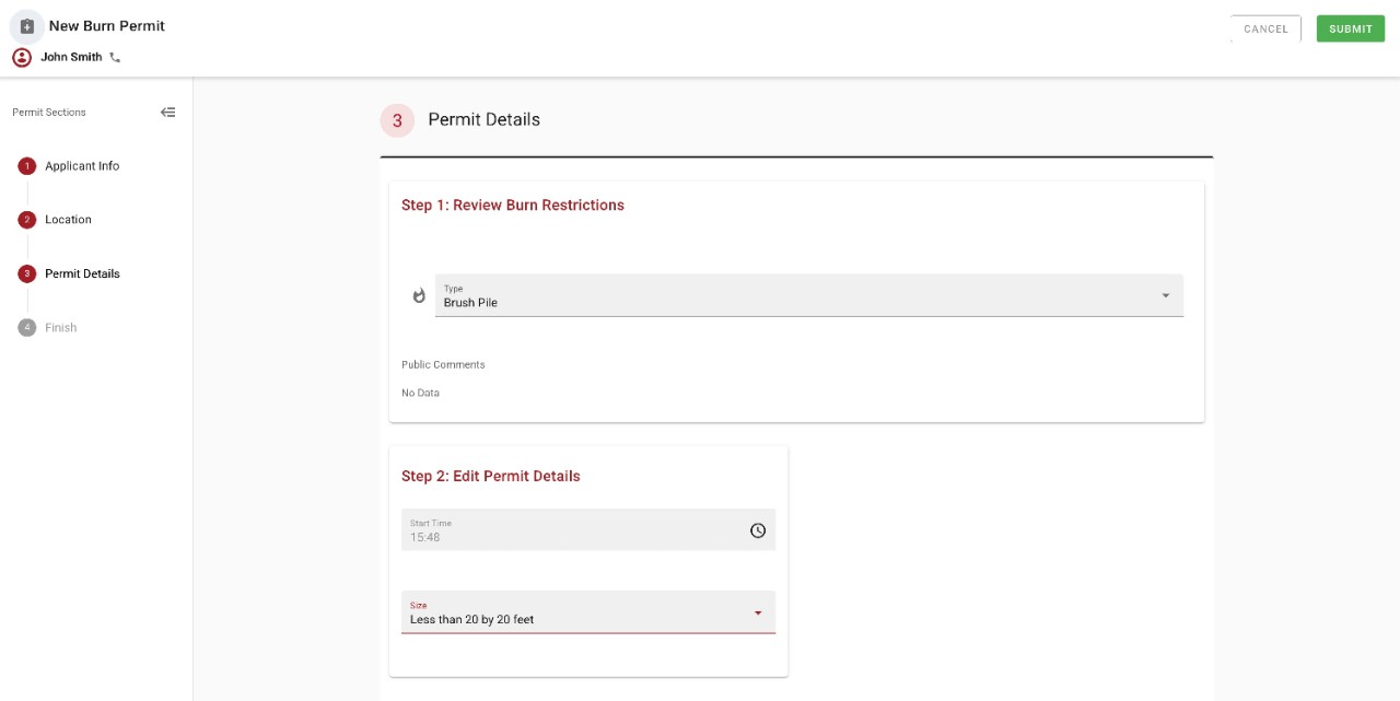 Online Burn Permit System Instructions 4