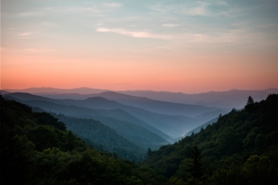 Sunset at the Great Smokey Mountains National Park