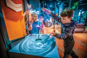 boy and girl at science museum