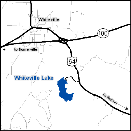 Whiteville Lake map