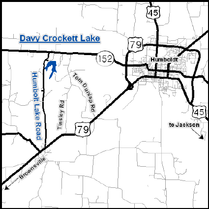 Davy Crockett Lake map