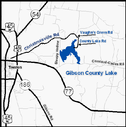 Gibson County Lake map