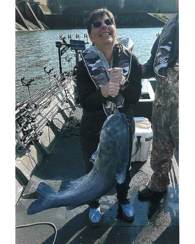 Sarah Dunbar, 38" Blue Catfish - Chickamauga Reservoir 