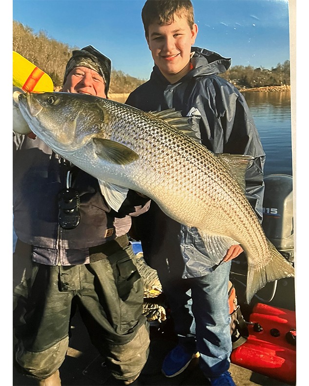 Daniel Browder, 40.25” Striped Bass - Boone Reservoir 