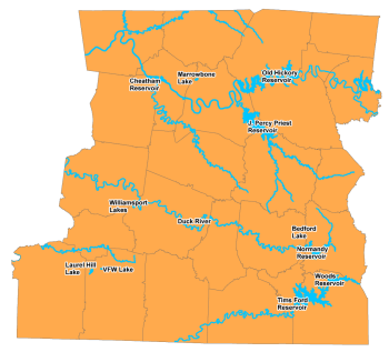 Region 2 Fishing Map