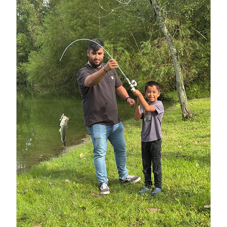 Pedro Medina shows a Bass caught  in Mt Juliet, TN, on September 6, 2025.