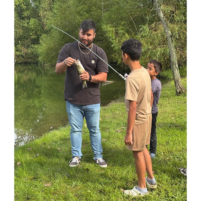 Joe Anthony Medina shows a Bluegill caught in Mt Juliet, TN, on September 6, 2025.