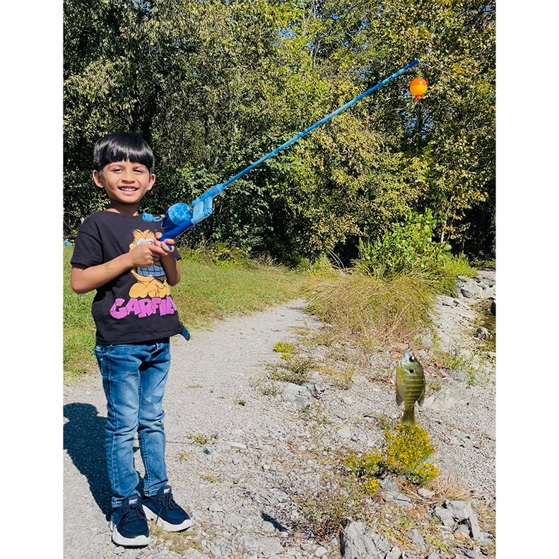 Siddh Sreenath shows a Bluegill caught at Percy Priest Lake, TN, on October 11, 2025.