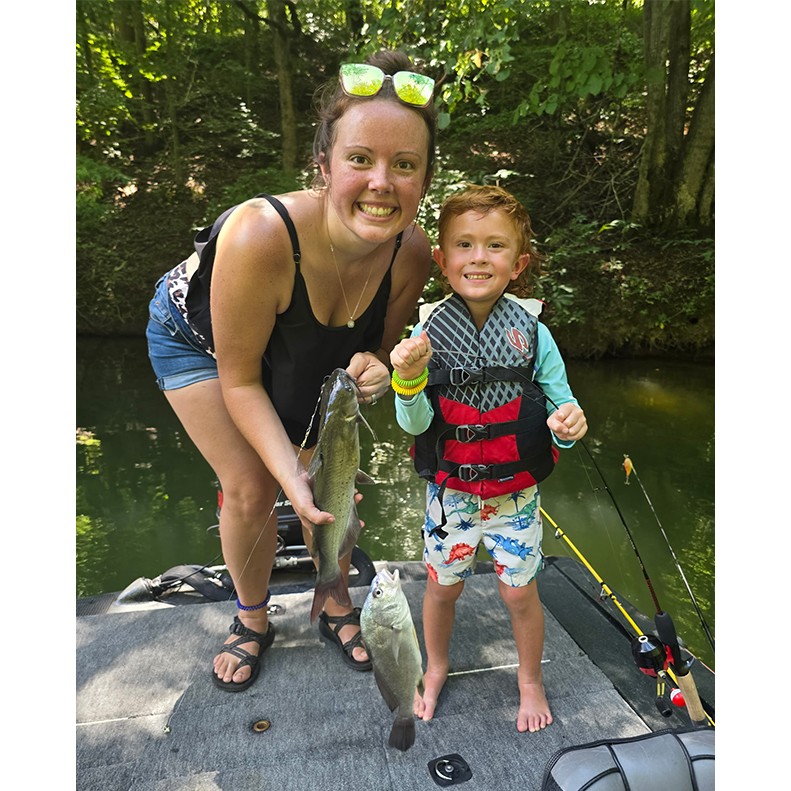 Jaxson Basham shows a Freshwater Drum, caught in Tennessee, on August 9, 2025.  Congratulations Jaxson!