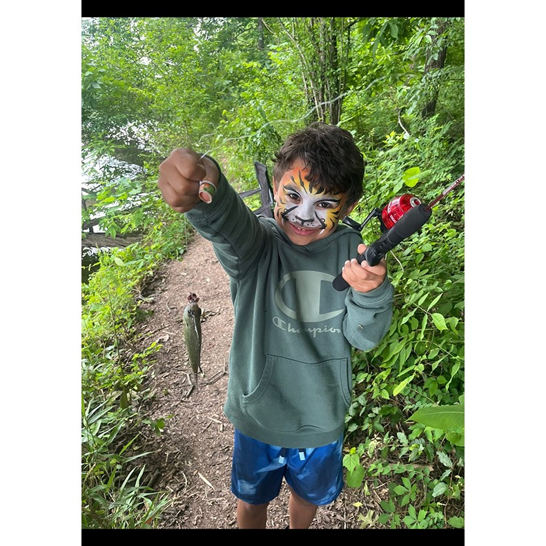 Christian Currie Caught a Bluegill at Cross Creeks, Tennessee on May 24, 2025.