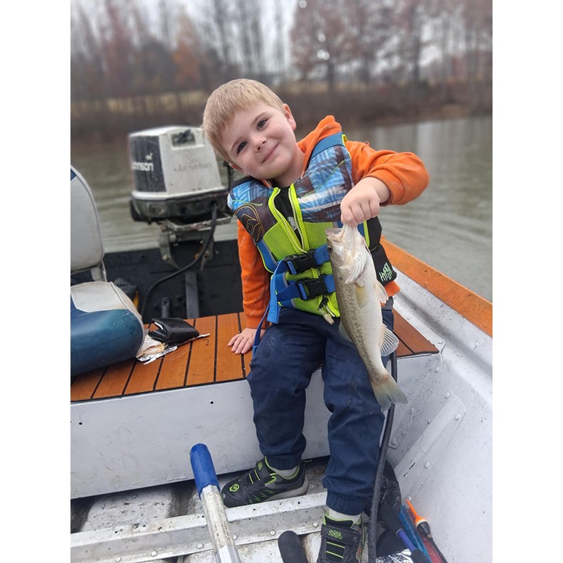 Jay Nolan McIntosh shows a Bass caught on November 20, 2025.