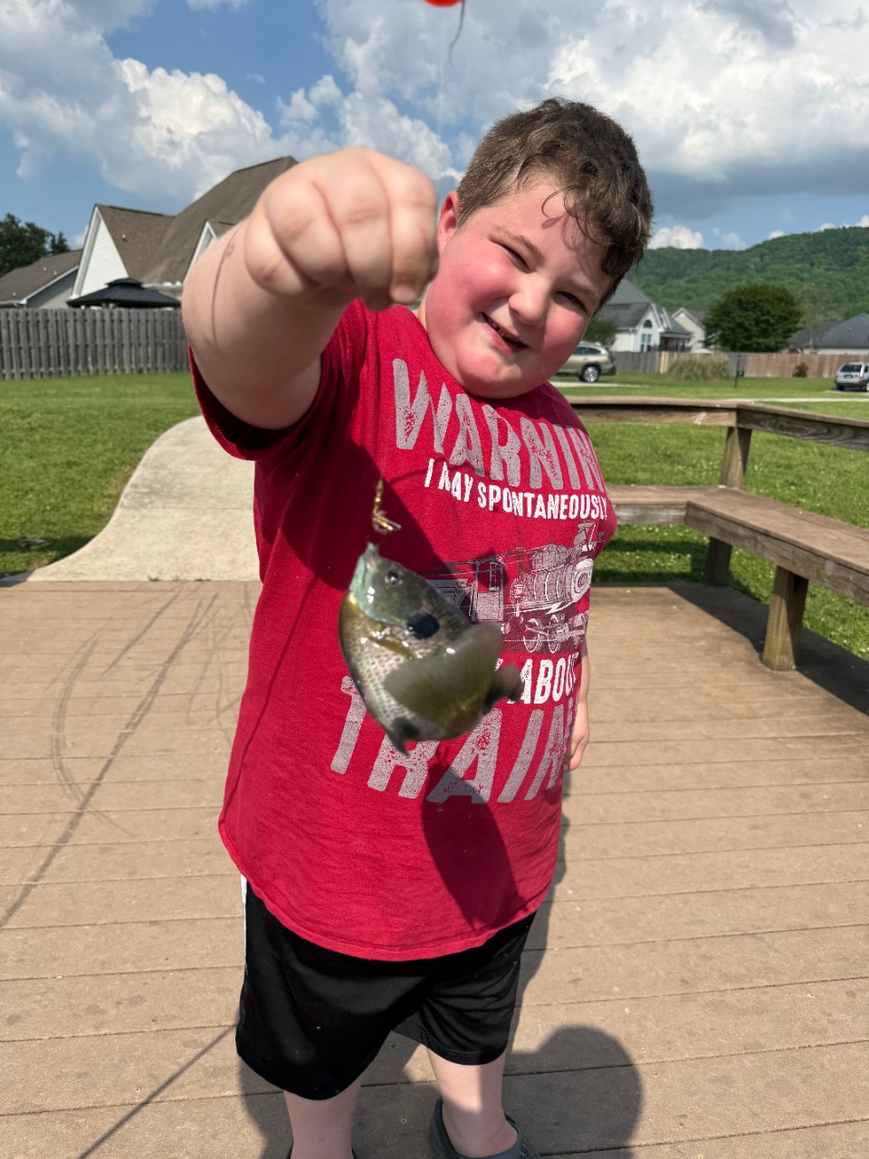 Gabriel Benton caught a Bluegill at Community Fishing Pond in Ooltewah, Tennessee on April 30, 2025