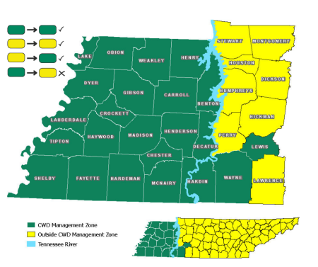 Transportation Zones for CWD