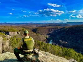 TWRA Officer enjoying a mountain view