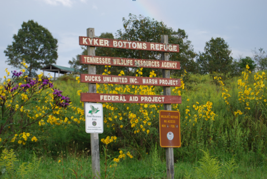 Kyker Bottoms WMA Sign