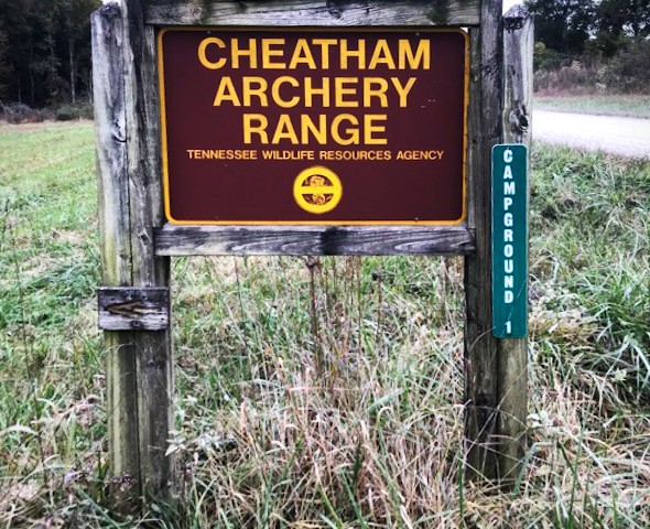 Cheatham WMA Archery Range Sign