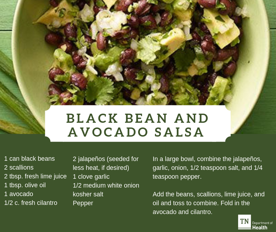 Recipe for Black Bean and Avocado Salsa