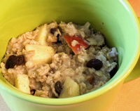 oatmeal with fruit in a bowl