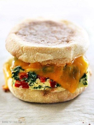 a breakfast sandwich